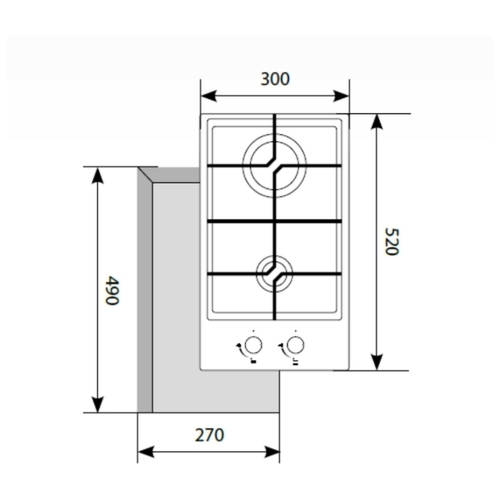 Варочная панель газовая LEX GVG 321 BL, черный