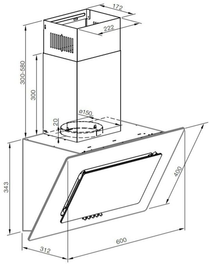 Вытяжка каминная GRAUDE DHE 60.1 C