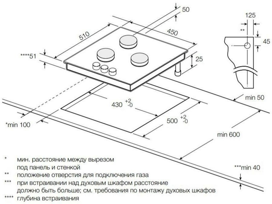 Варочная панель газовая GRAUDE GS 45.1 E