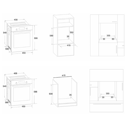 Духовой шкаф электрический Simfer B4EB16016, черный