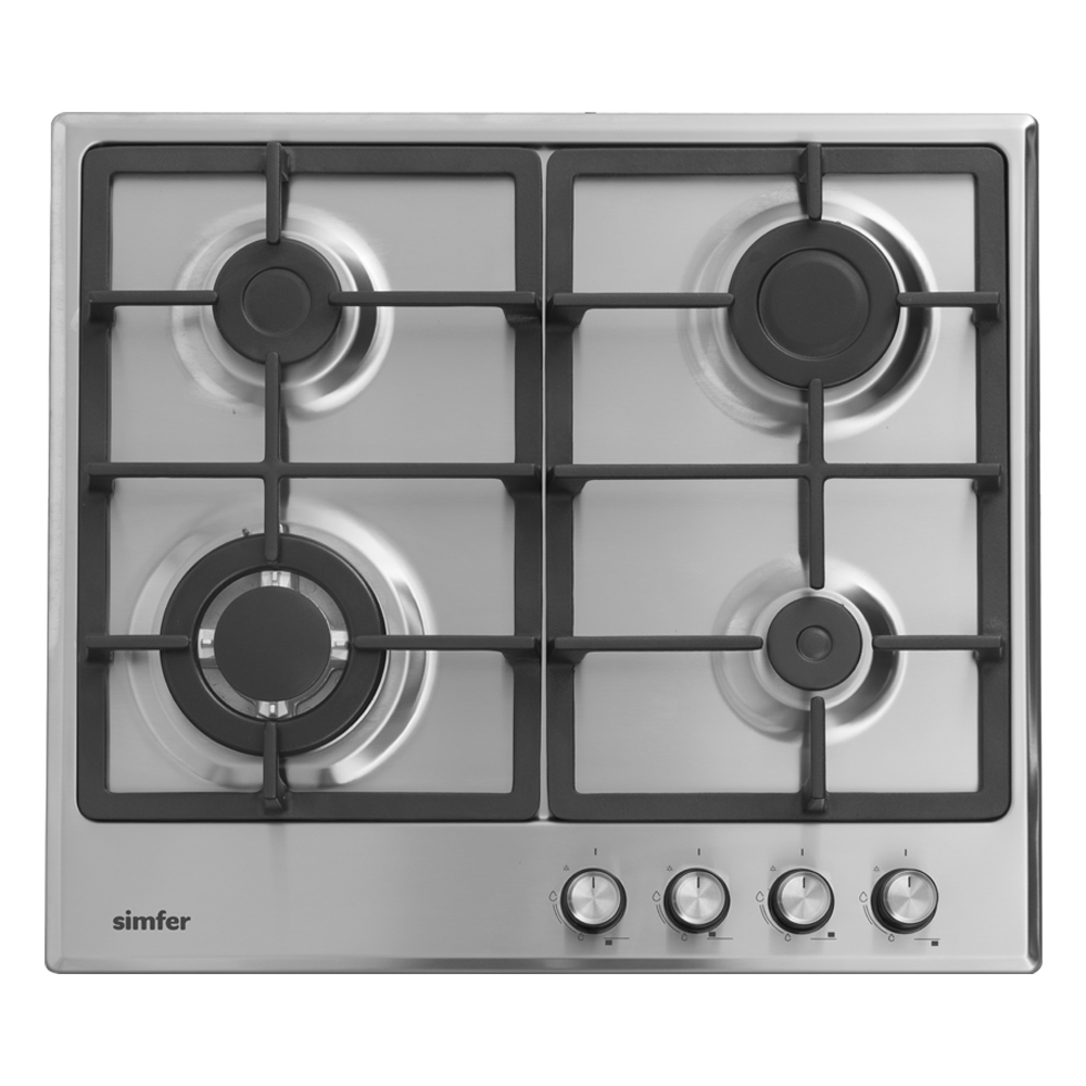 Варочная панель газовая Simfer H60V41M516, нержавеющая сталь