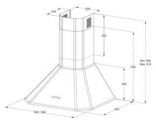 Вытяжка кухонная  Korting KHC 6839 RB