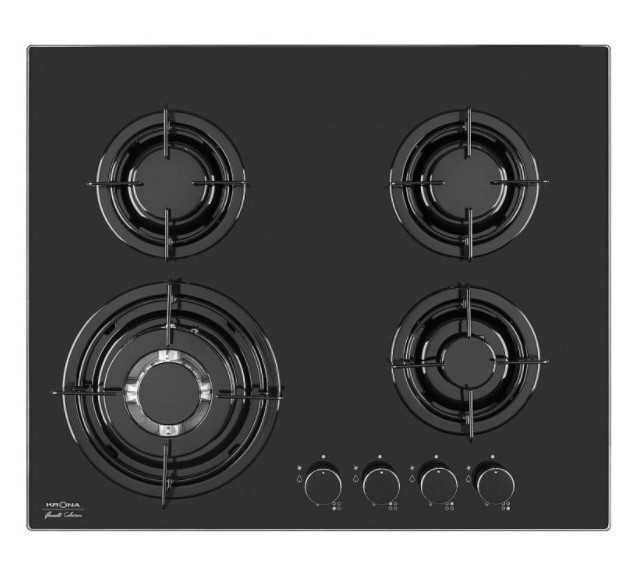 Варочная панель газовая Krona Cortesia 60 BL, черный