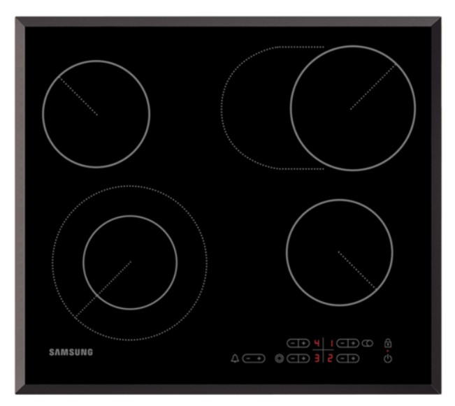 Варочная панель электрическая Samsung NZ64T3516BK/WT, черный