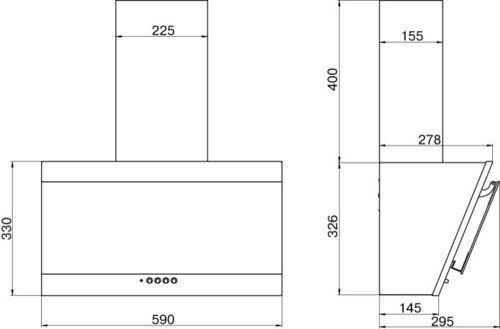 Вытяжка наклонная ELIKOR Титан 60П-430-К3Д черный