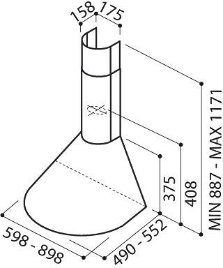 Вытяжка купольная Elica Tonda F/60 WH, белый