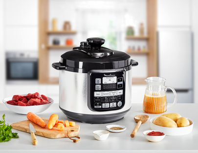 Мультиварка Moulinex CE620D32 серебристый/черный