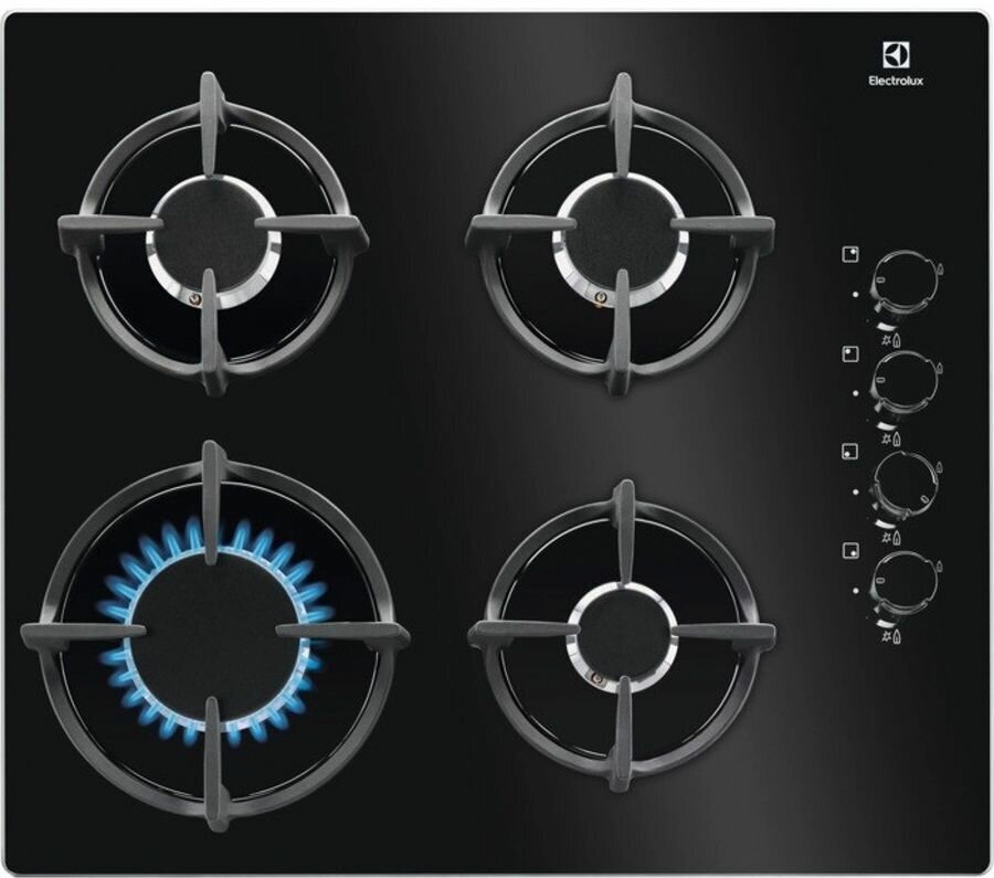 Варочная панель газовая Electrolux EGG6407K, черный