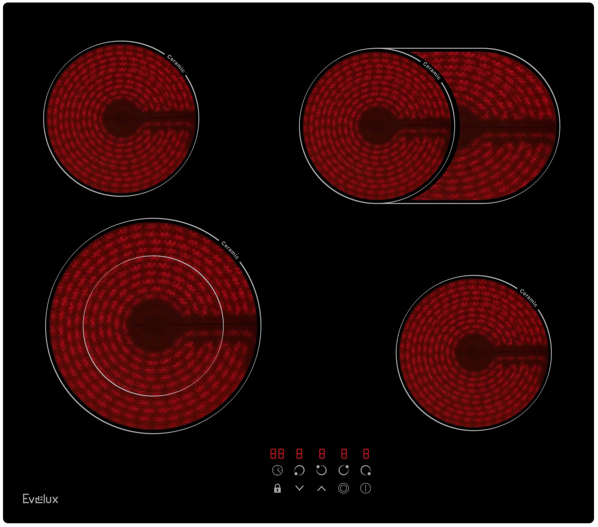 Варочная панель электрическая Evelux HEV 642 B