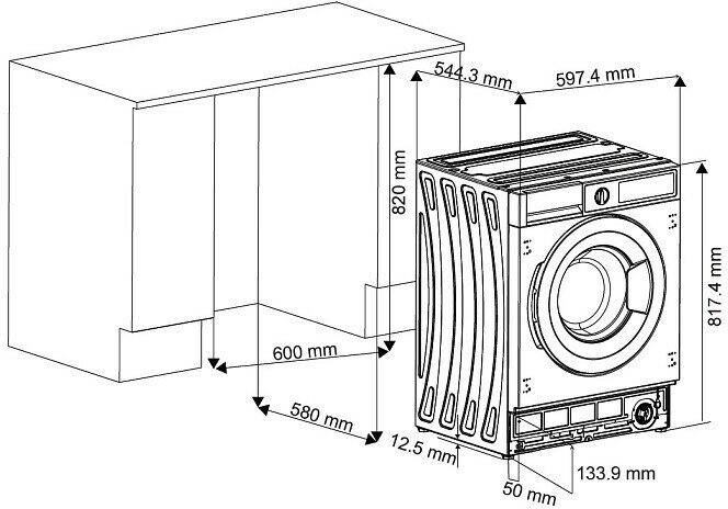 Стиральная машина встраиваемая EVELUX EWI 61408