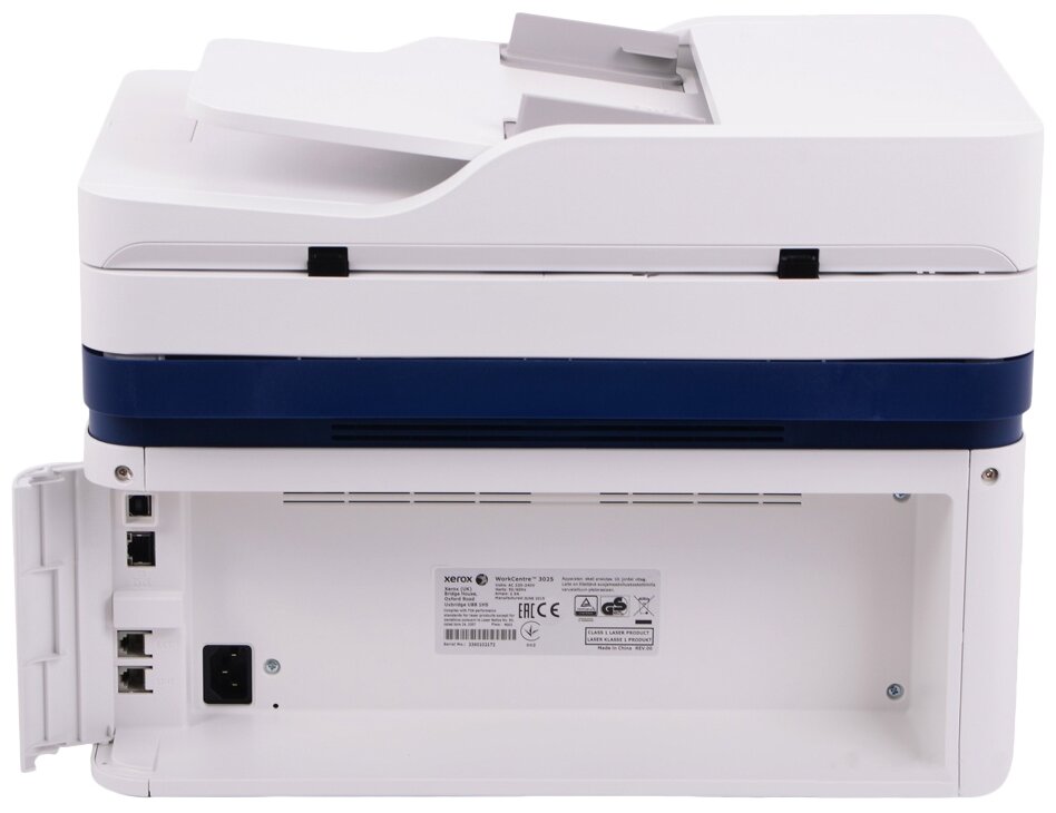 МФУ лазерное Xerox WorkCentre 3025NI, ч/б, A4, белый/синий