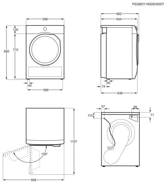 Сушильные машины Electrolux EW8H458B белый