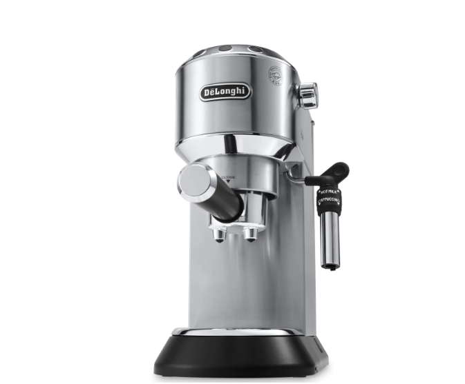 Кофеварка рожковая DeLonghi Dedica EC 685.M, металлик/черный