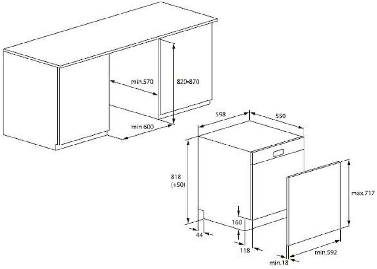 Встраиваемая посудомоечная машина Hotpoint HI 4C66