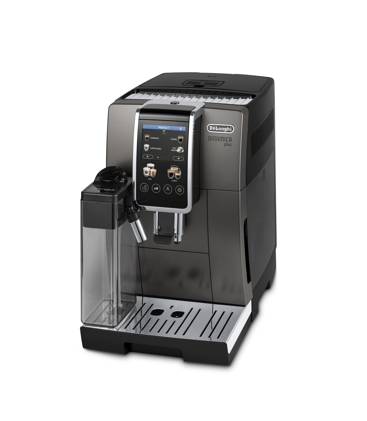 Кофемашина автоматическая DeLonghi ECAM 380.95 TB Dinamica Plus, металлик/черный