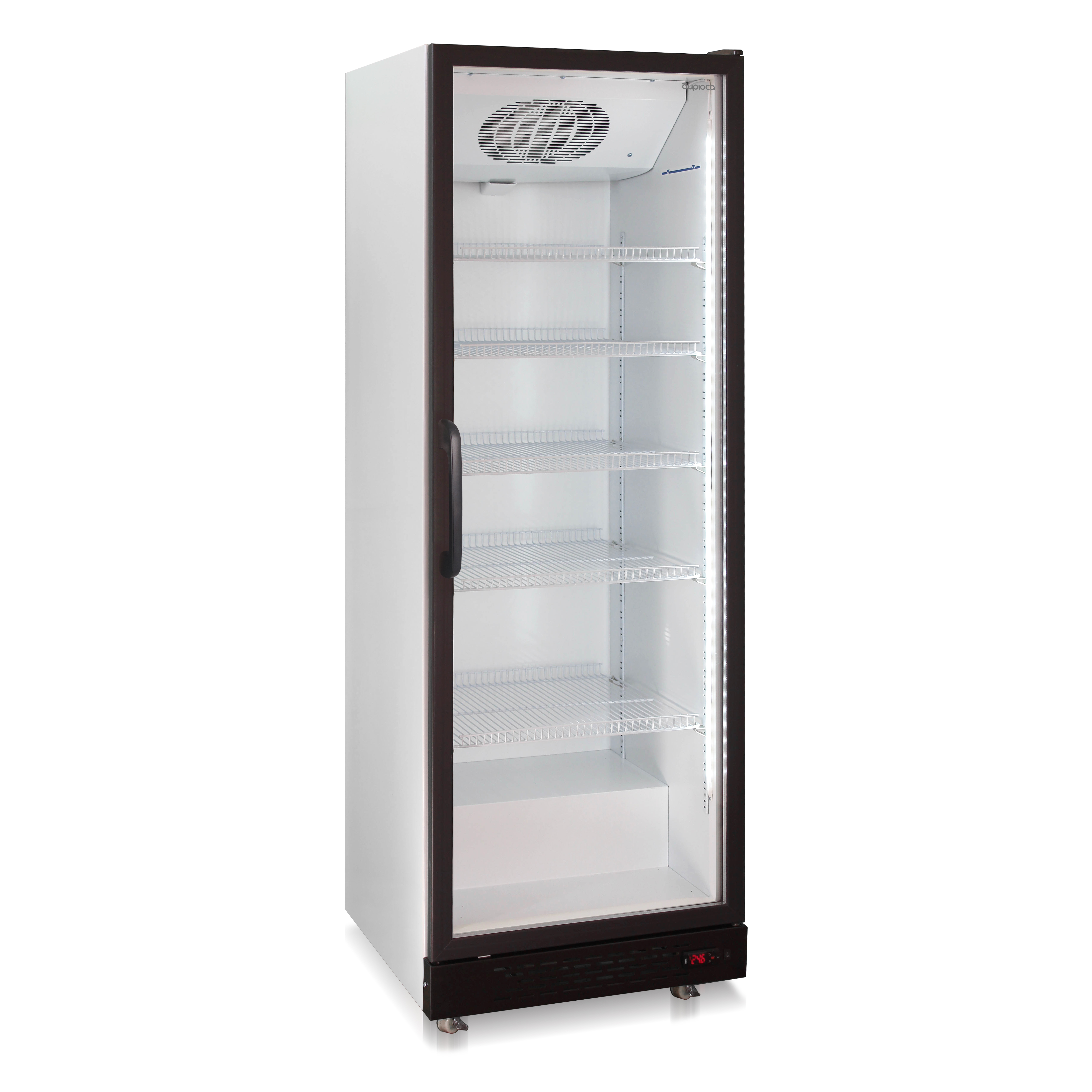 Холодильный шкаф-витрина Бирюса B600DU, черный фронт