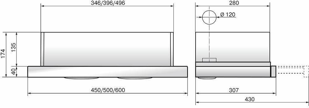 Вытяжка ELIKOR BUILT-IN INTEGRA 45N-400-V2D, нерж.сталь / белое стекло