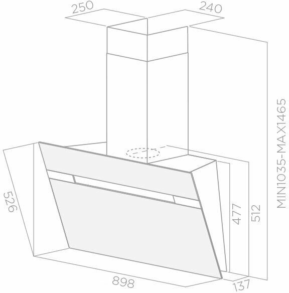 Вытяжка каминная Jet Air Viki BL/A/90 черный
