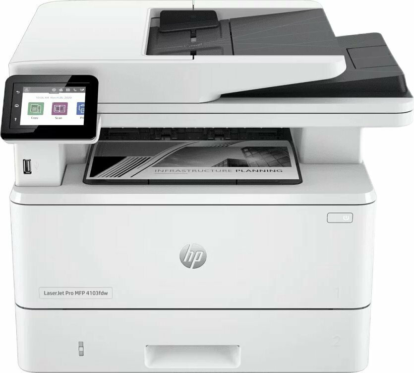 МФУ лазерное HP LaserJet Pro 4103fdw, белый