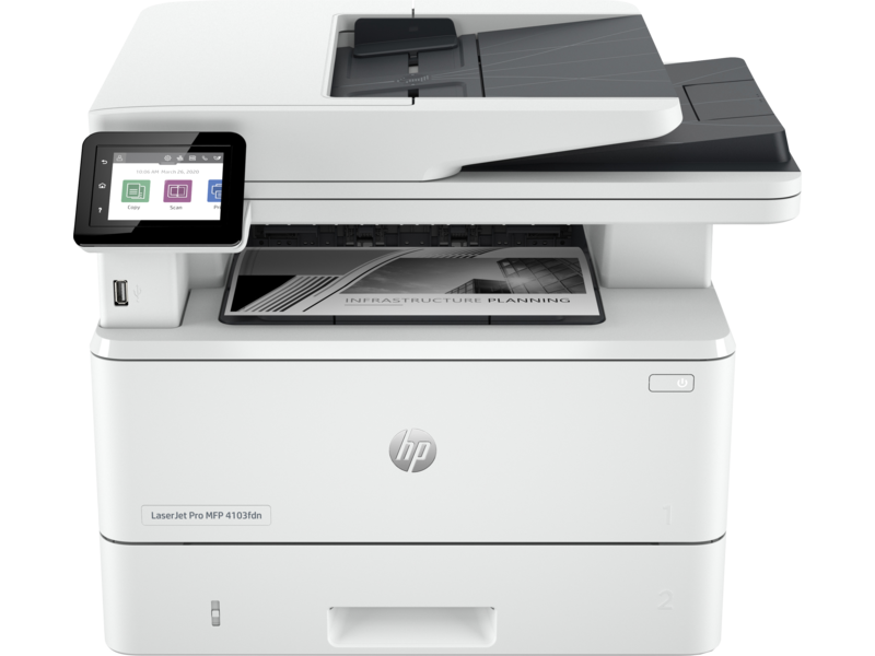 МФУ лазерное HP LaserJet Pro 4103fdn (2Z628A), белый