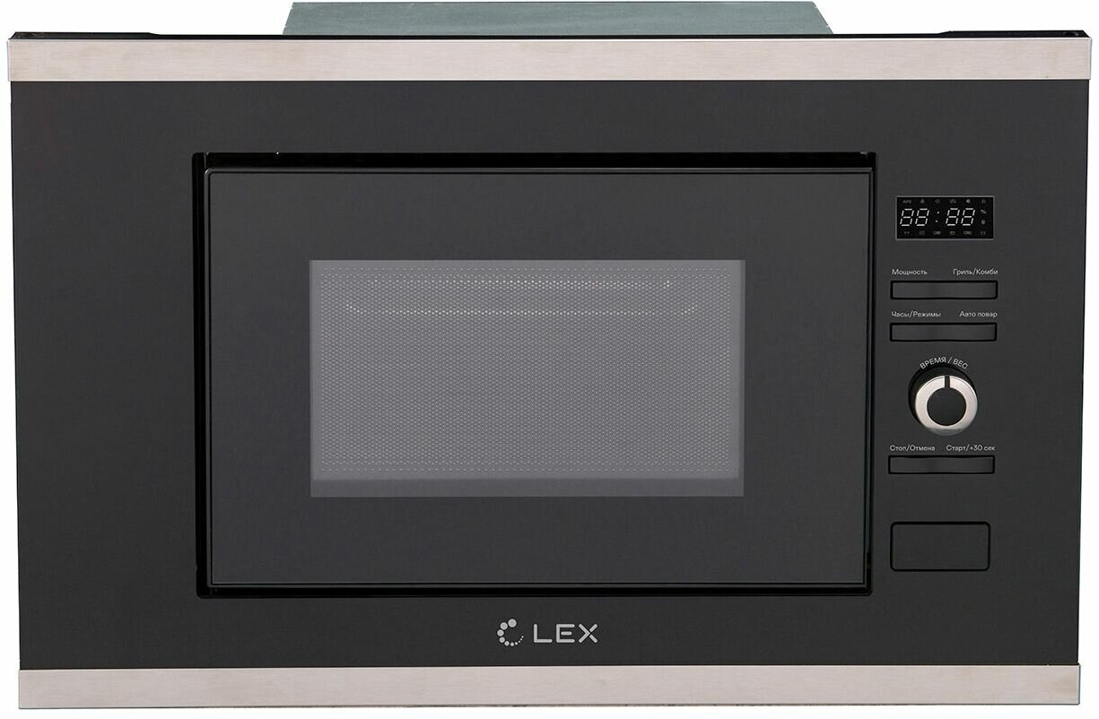 Микроволновая печь встраиваемая LEX BIMO 20.03 IX, серебристый / черный