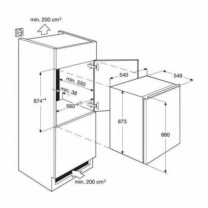 Холодильник встраиваемый Electrolux LRB2AE88S