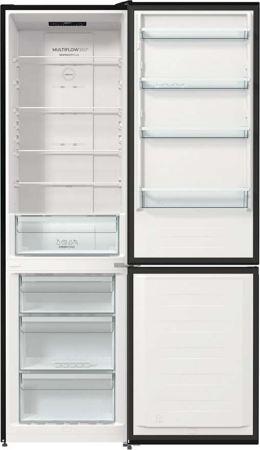 Холодильник Gorenje NRK6202EBXL4, черный матовый