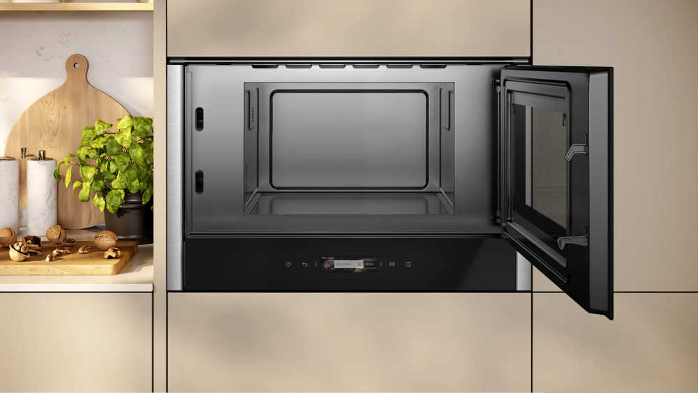Микроволновая печь встраиваемая NEFF NR4WR21N1, черный/нержавеющая сталь