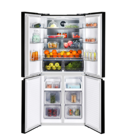 Холодильник Side-by-Side NORDFROST RFQ 450 NFGB, черное стекло