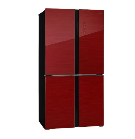 Холодильник Side-by-Side HIBERG RFQ-500DX NFGR, красное стекло
