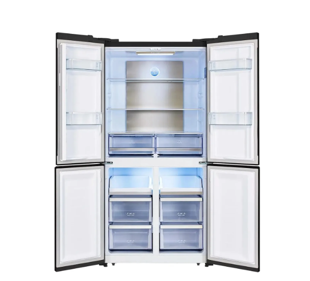 Холодильник Side-by-Side LEX LCD505BlID, черная сталь