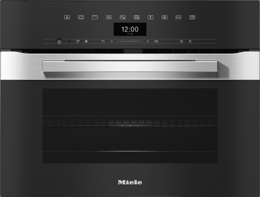 Духовой шкаф электрический с СВЧ Miele H 7440 BМ Stainless steel, нержавеющая сталь