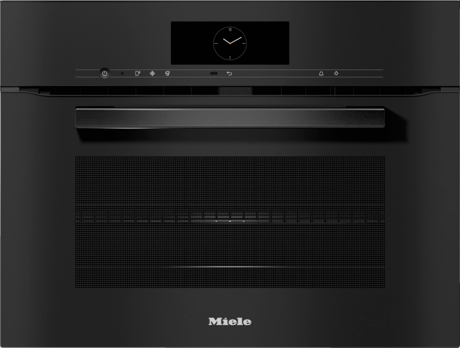 Духовой шкаф электрический с СВЧ Miele H 7840 BM Obsidian Black, черный обсидиан