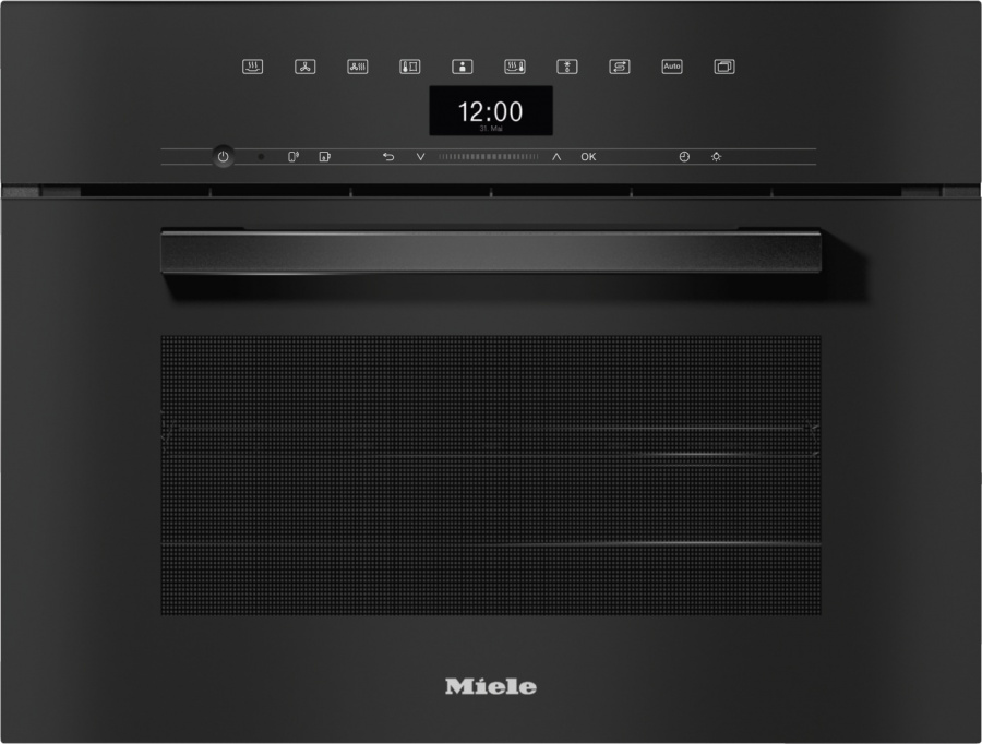 Паровая печь встраиваемая Miele DGC 7440 HCX PRO Obsidian Black, черный обсидиан