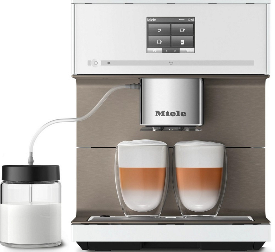 Кофемашина автоматическая Miele CM 7550 CoffeePassion Brilliant White, бриллиантовый белый