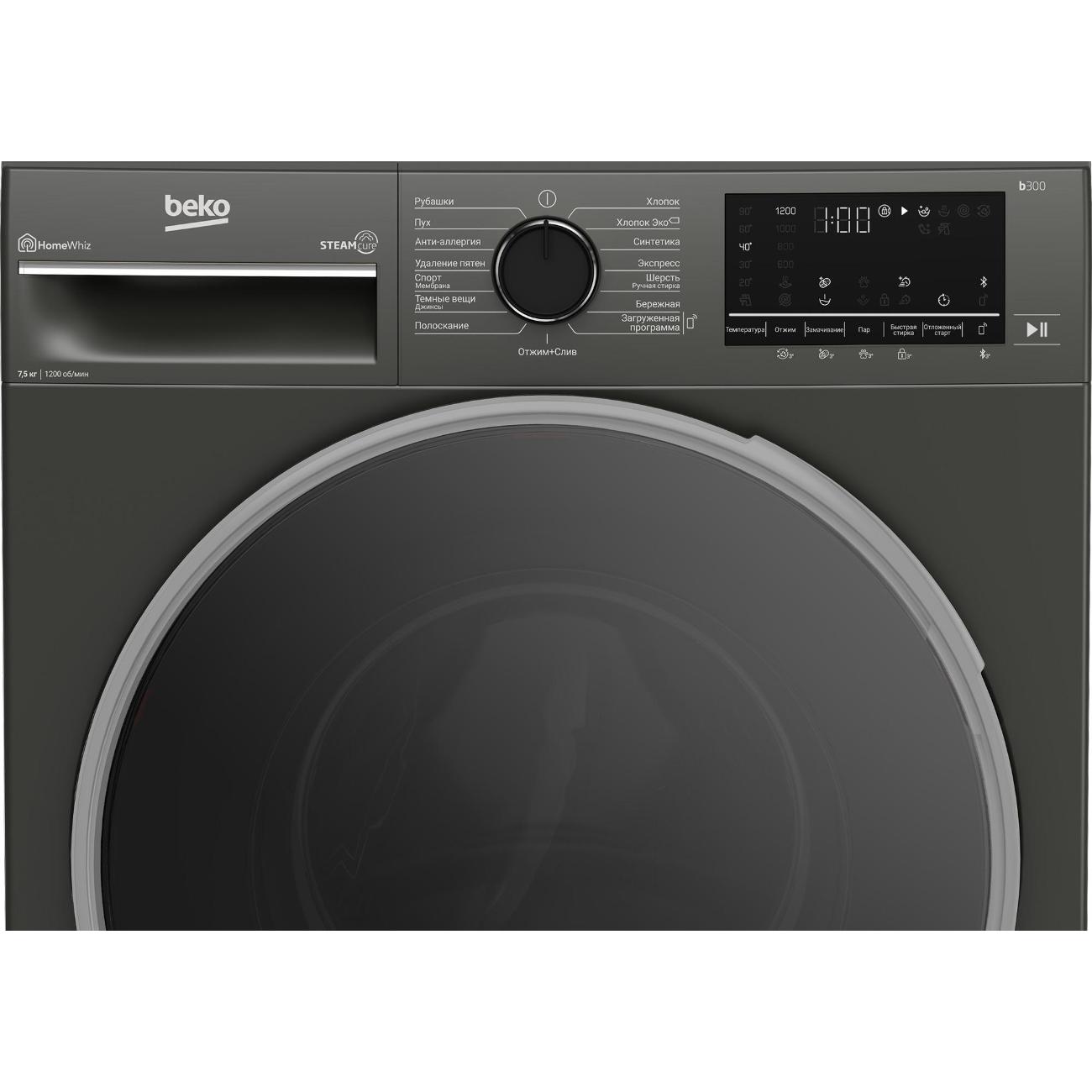 Стиральная машина Beko B3WFR57H2A, антрацит