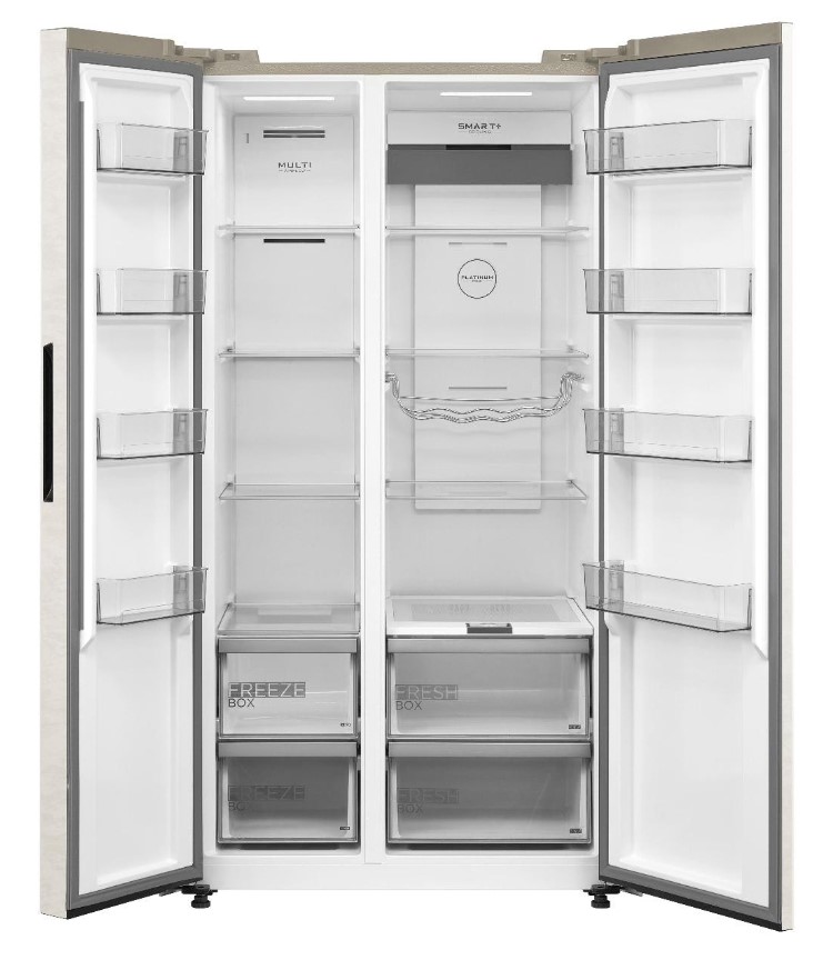 Холодильник Side-by-Side Midea MDRS791MIE33, бежевый