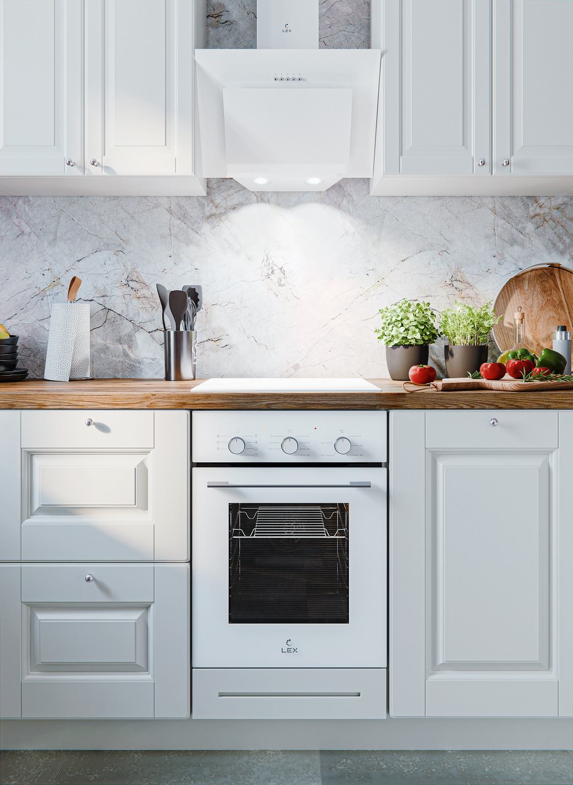 Духовой шкаф электрический Lex EDM 4575 WH, белый