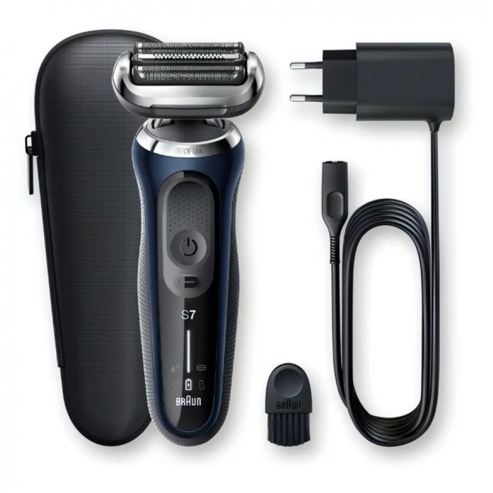 Электробритва Braun S7 71-B1000s Wet Dry, Black/Blue (Б0058415)