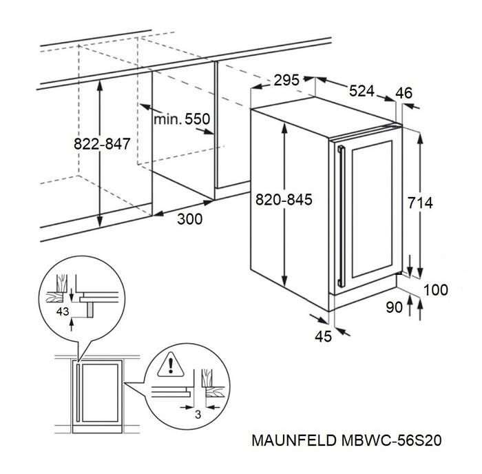 Винный шкаф Maunfeld MBWC-56S20, черный