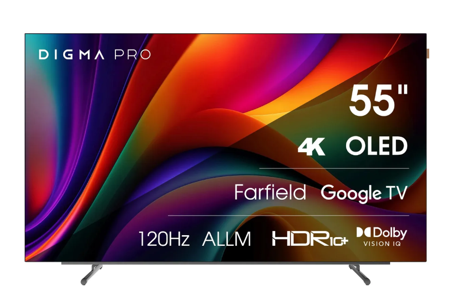 Телевизор Digma Pro OLED 55M, черный/серебристый