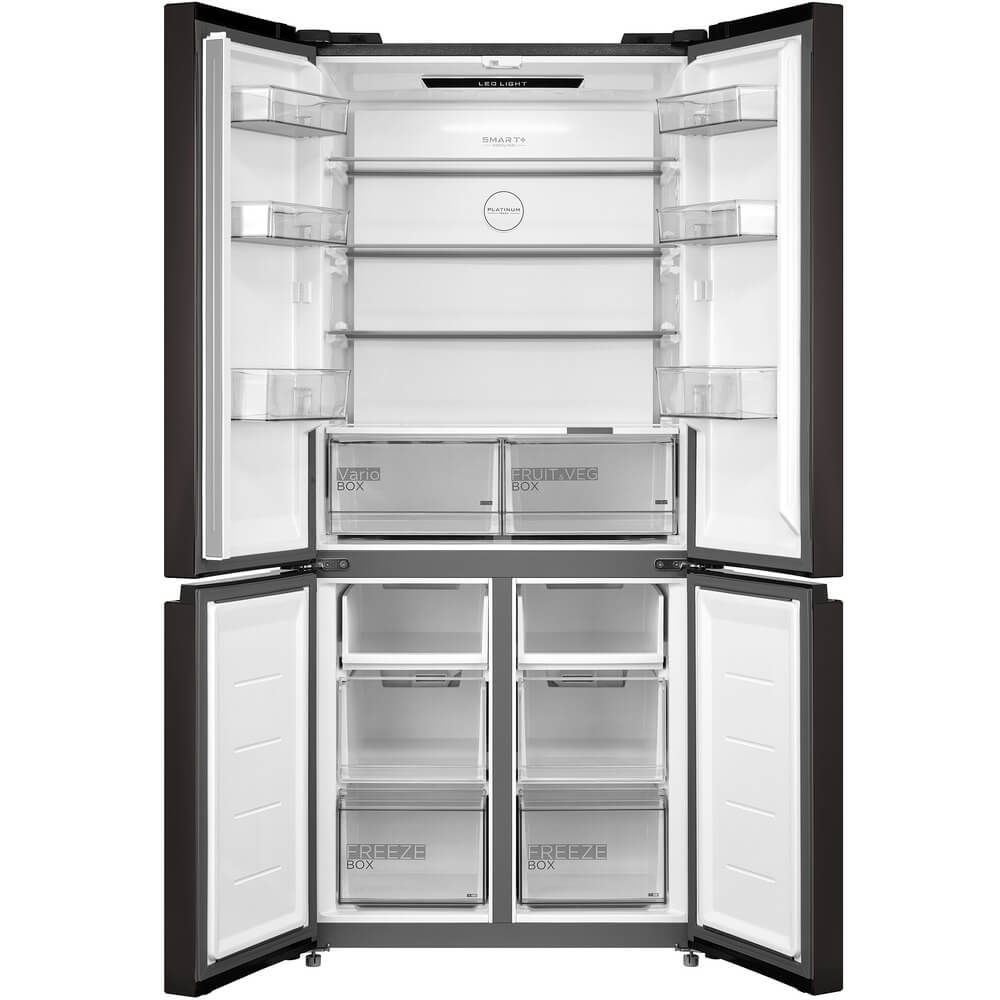 Холодильник Side-by-Side Midea MDRM691MIE22, черное стекло