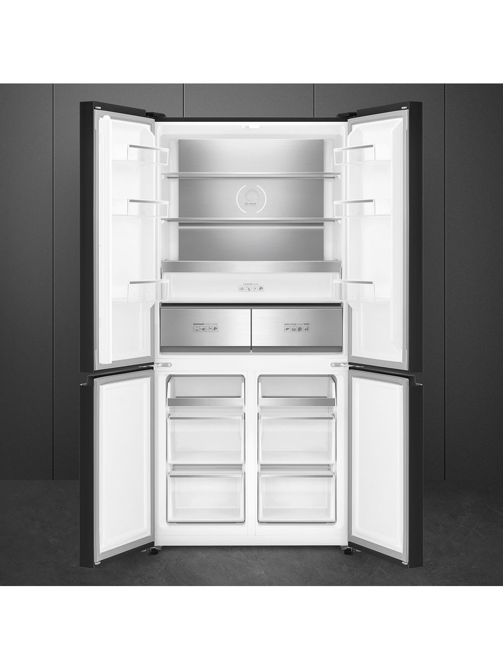 Холодильник Side-by-Side Smeg FQI60KD, темная нержавеющая сталь
