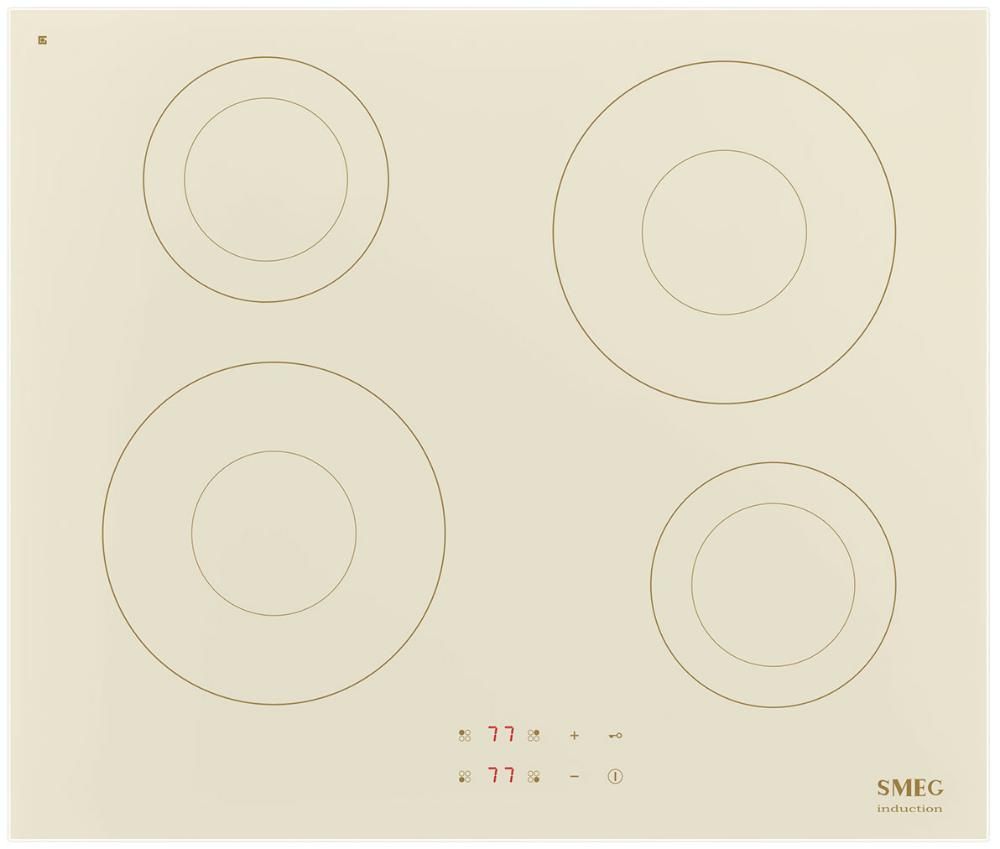 Варочная панель индукционная Smeg SI2641DP, кремовый