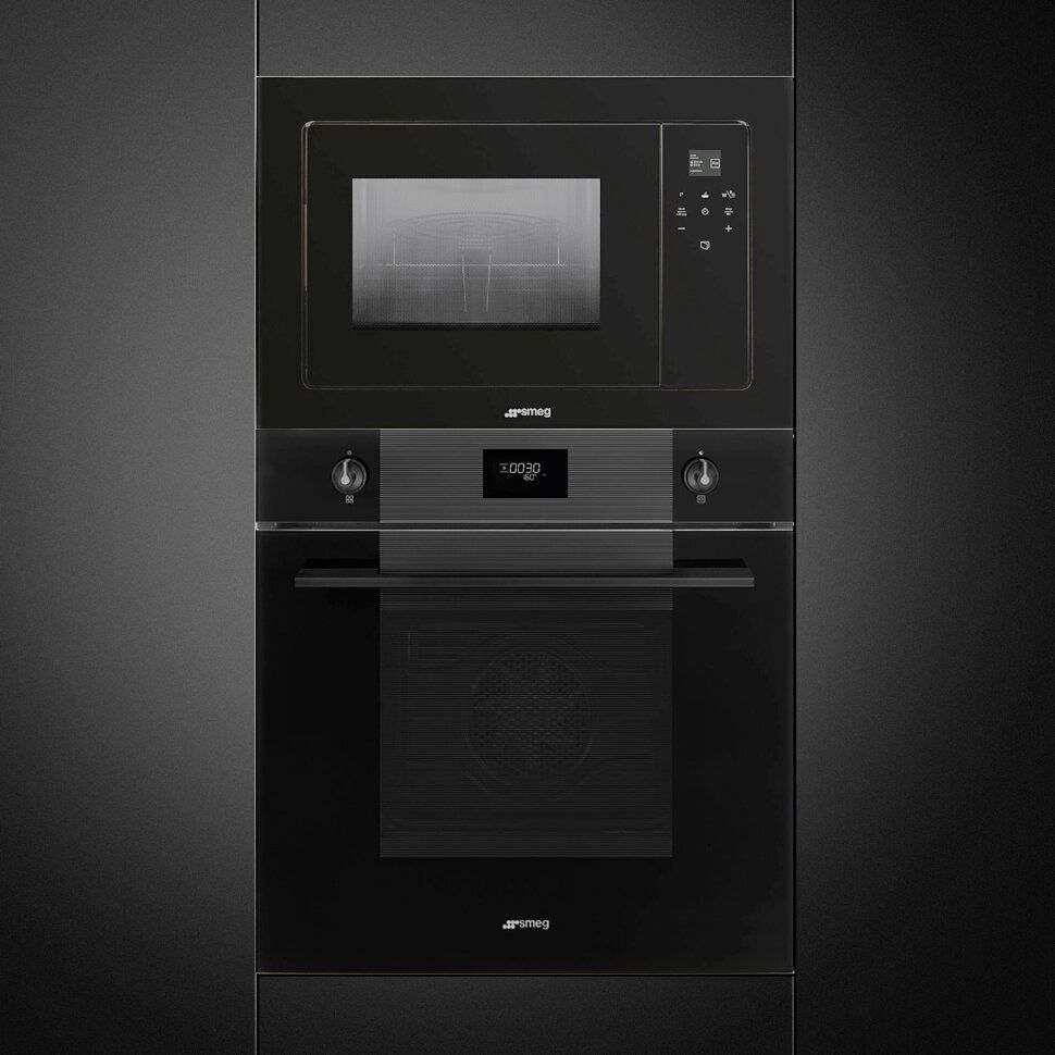 Микроволновая печь встраиваемая Smeg FMI120B3, черный