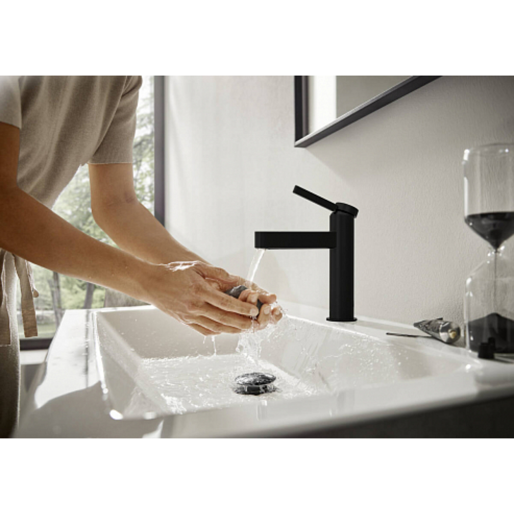Смеситель для раковины Hansgrohe Finoris 110 76020670, матовый черный