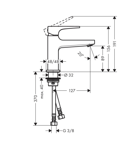 Смеситель для раковины Hansgrohe Metropol 32500000 (с донным клапаном), хром