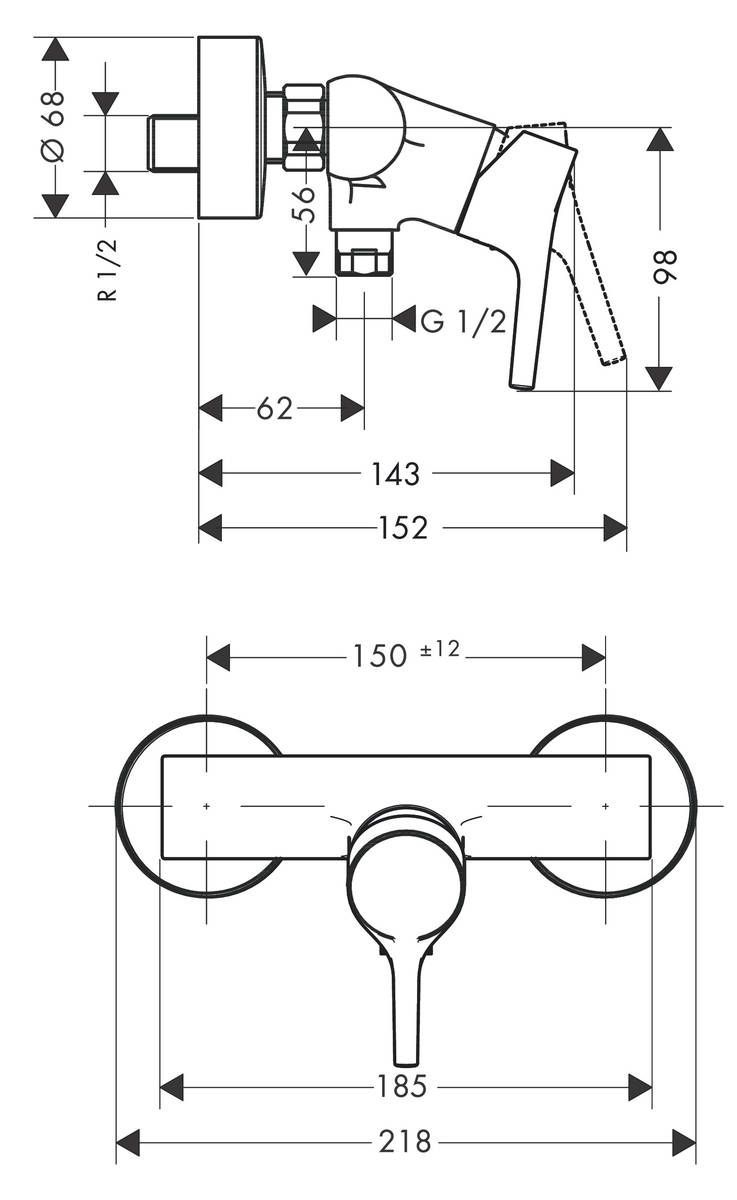 Смеситель для душа Hansgrohe Talis S 72600000