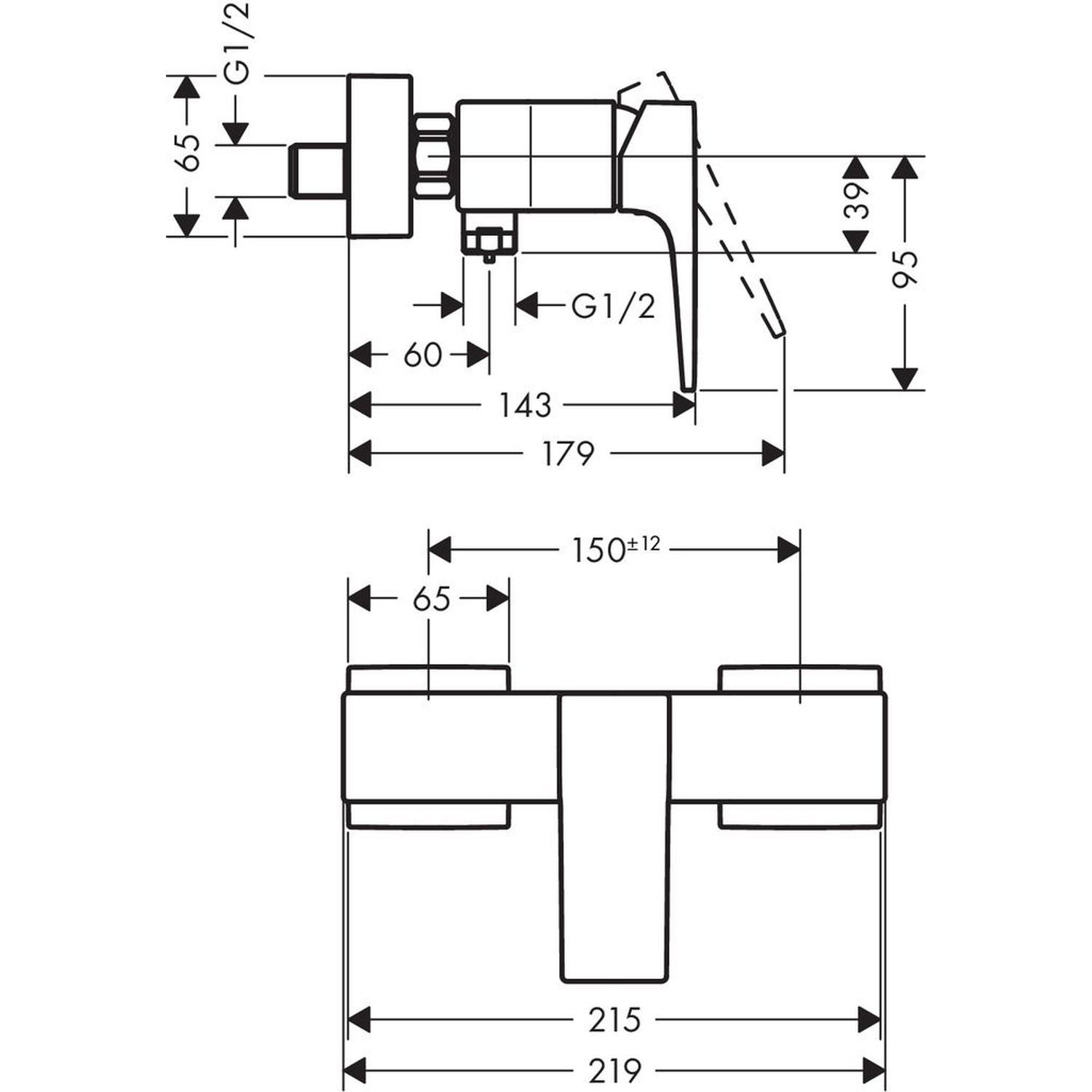 Смеситель для душа Hansgrohe Metropol 32560000, хром