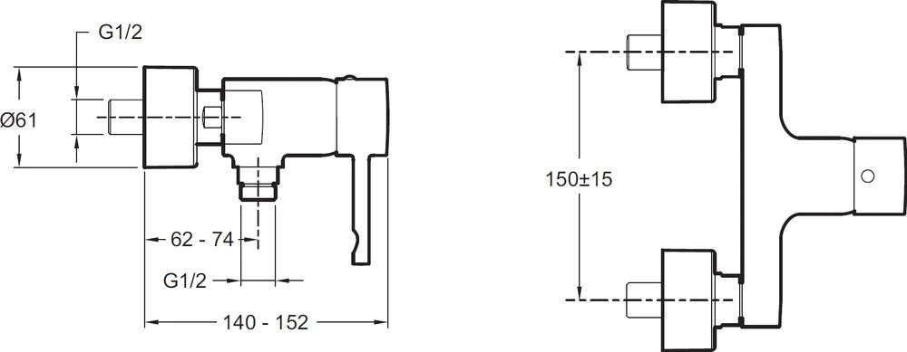 Смеситель для душа Jacob Delafon Cuff E45533-CP